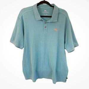 Tommy Bahama Polo Men’s Teal Size XL 3 Button Short Sleeve Supima Cotton Golf